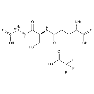 CATO_谷胱甘肽-（甘氨酰-13C2-15N）三氟乙酸盐_815610-65-2 (free base)_97%