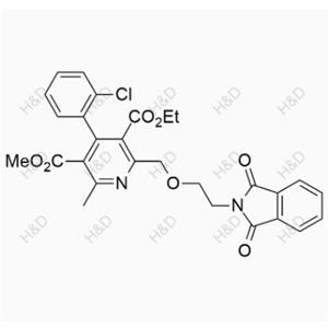 氨氯地平雜質(zhì)40,3-ethyl 5-methyl 4-(2-chlorophenyl)-2-((2-(1,3-dioxoisoindolin-2-yl)ethoxy)methyl)-6-methylpyridine-3,5-dicarboxylate