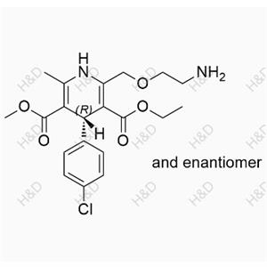 氨氯地平雜質(zhì)49,(RS)-3-ethyl 5-methyl 2-((2-aminoethoxy)methyl)-4-(4-chlorophenyl)-6-methyl-1,4-dihydropyridine-3,5-dicarboxylate