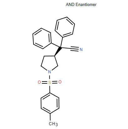 (S)-1-對(duì)甲苯磺酰基-3-(1-氰基-1,1-二苯甲基)吡咯烷,(S)-3-(1-Cyano-1,1-diphenylmethyl)-1-tosylpyrrolidine