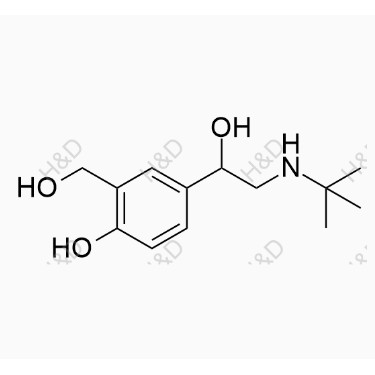 沙丁胺醇對(duì)照品,4-(2-(tert-butylamino)-1-hydroxyethyl)-2-(hydroxymethyl)phenol