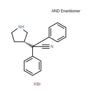 3-(S)-(+)-(1-氰基-1,1-二苯甲基)吡咯烷氫溴酸鹽,DIFENYL[(S)-PYRROLIDINE-3-YL]ACETONITRILHYDROBROMIDE