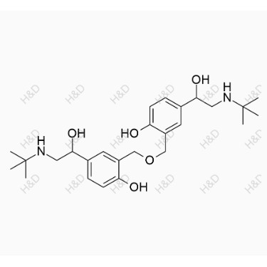 沙丁胺醇EP雜質(zhì)F,2,2'-(oxybis(methylene))bis(4-(2-(tert-butylamino)-1-hydroxyethyl)phenol)