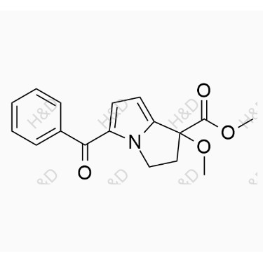 沙丁胺醇雜質21,methyl 5-benzoyl-1-methoxy-2,3-dihydro-1H-pyrrolizine-1-carboxylate