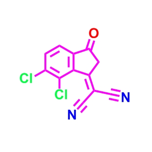 2-(6,7-dichloro-3-oxo-2,3-dihydro-1H-inden-1-ylidene)malononitrile,2-(6,7-dichloro-3-oxo-2,3-dihydro-1H-inden-1-ylidene)malononitrile