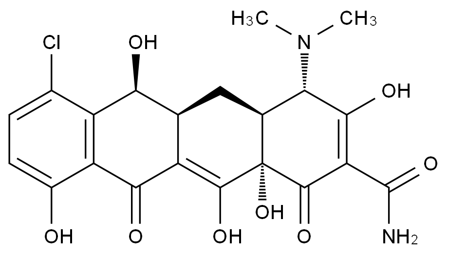 Demeclocycline ;Demethyl Chlortetracycline ;CAS # 127-33-3 ;C21H21ClN2O8 ;MW: 464.85 ;,Demeclocycline ;Demethyl Chlortetracycline ;CAS # 127-33-3 ;C21H21ClN2O8 ;MW: 464.85 ;