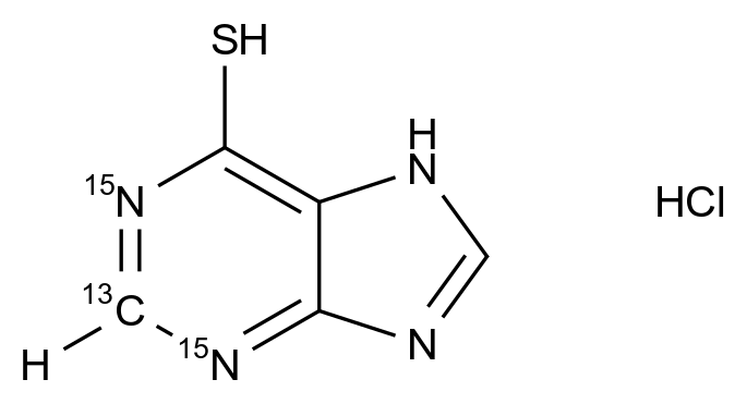 6-巰基嘌呤鹽酸鹽-13C,15N2,6-Mercaptopurine Hydrochloride-13C,15N2