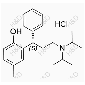 (S)-2-(3-(diisopropylamino)-1-phenylpropyl)-4-methylphenol hydrochloride	托特羅定EP雜質(zhì)F(鹽酸鹽)