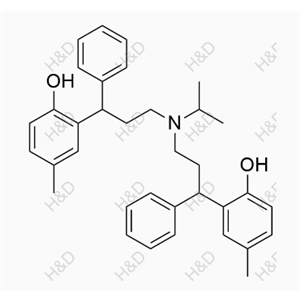 2,2'-((isopropylazanediyl)bis(1-phenylpropane-3,1-diyl))bis(4-methylphenol)	托特罗定二聚体	854306-72-2