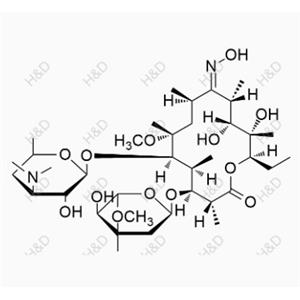 克拉霉素雜質(zhì)L,(3R,4S,5S,6R,7R,9R,11S,12R,13S,14R,Z)-6-(((2S,3R,4S,6R)-4-(dimethylamino)-3-hydroxy-6-methyltetrahydro-2H-pyran-2-yl)oxy)-14-ethyl-12,13-dihydroxy-4-(((2R,4R,5S,6S)-5-hydroxy-4-methoxy-4,6-dimethyltetrahydro-2H-pyran-2-yl)oxy)-10-(hydroxyimino)-7-methoxy-3,5,7,9,11,13-hexamethyloxacyclotetradecan-2-one