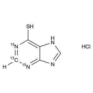 CATO_6-巰基嘌呤鹽酸鹽-13C,15N2__97%