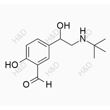 沙丁胺醇EP雜質(zhì)D,5-(2-(tert-butylamino)-1-hydroxyethyl)-2-hydroxybenzaldehyde