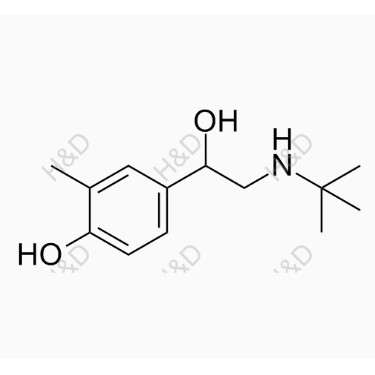 沙丁胺醇EP雜質(zhì)C,4-(2-(tert-butylamino)-1-hydroxyethyl)-2-methylphenol