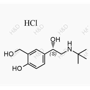 右沙丁胺醇(鹽酸鹽),(S)-4-(2-(tert-butylamino)-1-hydroxyethyl)-2-(hydroxymethyl)phenol hydrochloride