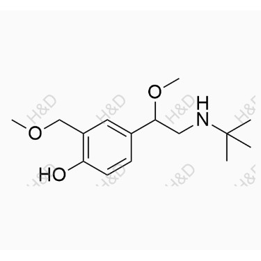 沙丁胺醇雜質(zhì)33,4-(2-(tert-butylamino)-1-methoxyethyl)-2-(methoxymethyl)phenol