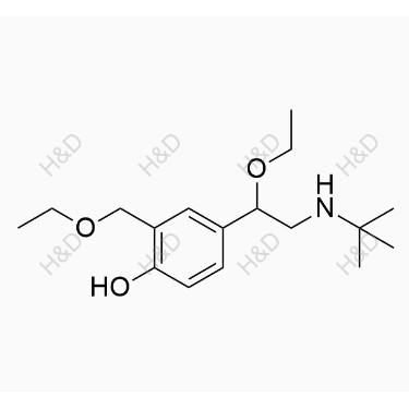 沙丁胺醇雜質(zhì)34,4-(2-(tert-butylamino)-1-ethoxyethyl)-2-(ethoxymethyl)phenol