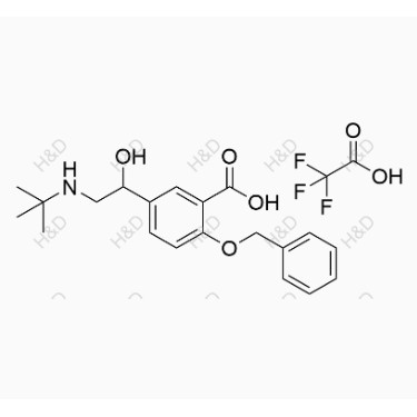 芐基沙丁胺醇雜質(zhì)7(三氟乙酸鹽）,2,2,2-trifluoroacetic acid compound with 2-(benzyloxy)-5-(2-(tert-butylamino)-1-hydroxyethyl)benzoic acid