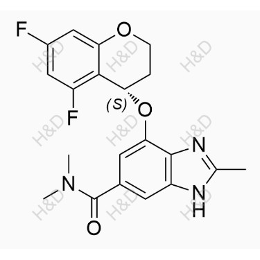 替戈拉生,(S)-4-((5,7-difluorochroman-4-yl)oxy)-N,N,2-trimethyl-1H-benzo[d]imidazole-6-carboxamide