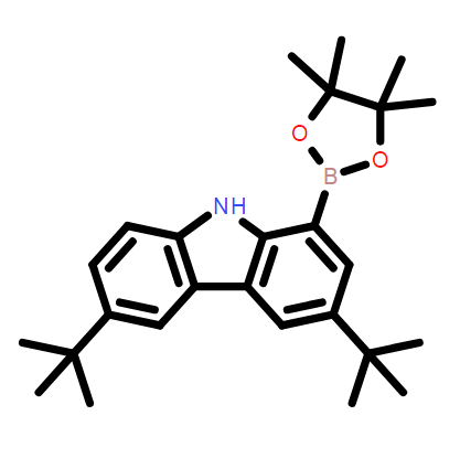 3,6-二叔丁基-1-(4,4,5,5-四甲基-1,3,2-二氧硼杂环戊烷-2-基)-9H-咔唑,3,6-Di-tert-butyl-1-(4,4,5,5-tetramethyl-1,3,2-dioxaborolan-2-yl)-9H-carbazole