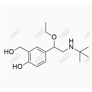 沙丁胺醇USP相關化合物F,4-(2-(tert-butylamino)-1-ethoxyethyl)-2-(hydroxymethyl)phenol