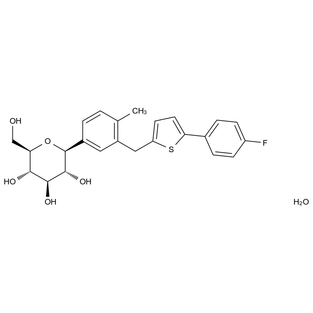 (2S,3R,4R,5S,6R)-2-(3-((5-(4-Fluorophenyl)thiophen-2-yl)methyl)-4-methylphenyl)-6-(hydroxymethyl)tetrahydro-2H-pyran-3,4,5-triol hydrate