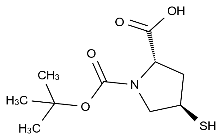 (2S,4R)-1-[(叔-丁氧基)羰基]-4-巰基吡咯烷-2-羧酸,(2S,4R)-1-[(tert-butoxy)carbonyl]-4-sulfanylpyrrolidine-2-carboxylic acid