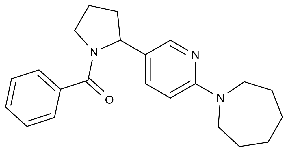 (2-(6-(氮雜環(huán)庚烷-1-基)吡啶-3-基)吡咯烷-1-基)(苯基)甲酮,(2-(6-(Azepan-1-yl)pyridin-3-yl)pyrrolidin-1-yl)(phenyl)methanone