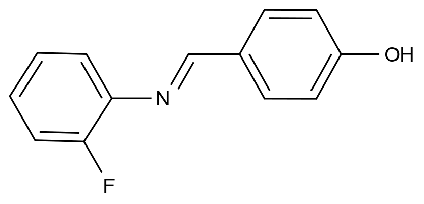 （E） -4-（（（2-氟苯基）亞氨基）甲基）苯酚,(E)-4-(((2-fluorophenyl)imino)methyl)phenol