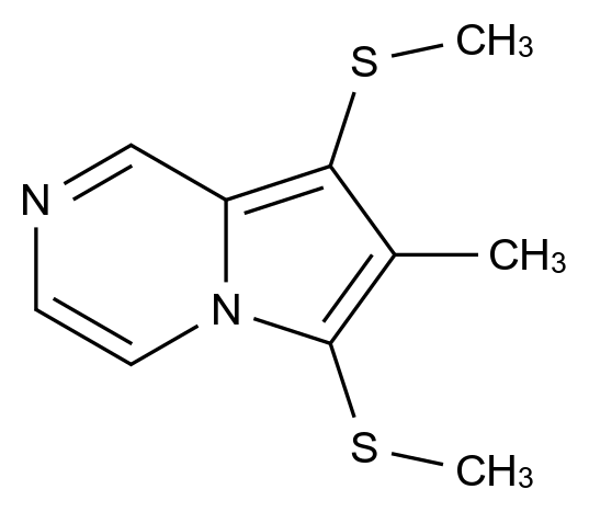 7-甲基-6，8-雙甲硫基吡咯并[1，2-a]吡嗪,7-Methyl-6,8-bis(methylthio)pyrrolo[1,2-a]pyrazine