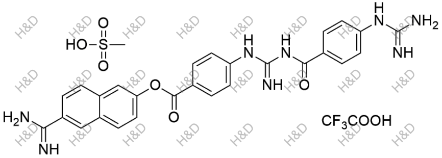 萘莫司他雜質(zhì)12(甲磺酸三氟乙酸鹽),Nafamostat Impurity 12(Mesylate Trifluoroacetate)