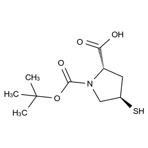 CATO_(2S,4R)-1-[(叔-丁氧基)羰基]-4-巰基吡咯烷-2-羧酸_958879-77-1_97%