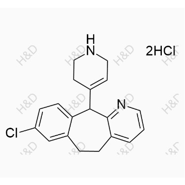 地氯雷他定EP雜質(zhì)B(雙鹽酸鹽）,8-chloro-11-(1,2,3,6-tetrahydropyridin-4-yl)-6,11-dihydro-5H-benzo[5,6]cyclohepta[1,2-b]pyridine dihydrochloride