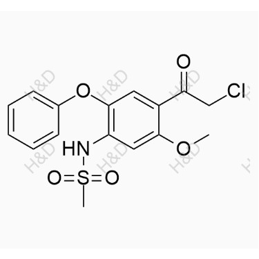 艾拉莫德雜質(zhì)66,N-(4-(2-chloroacetyl)-5-methoxy-2-phenoxyphenyl)methanesulfonamide