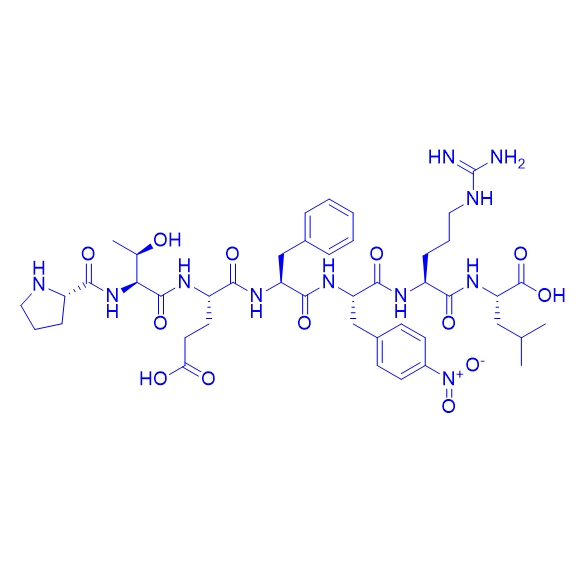 蛋白酶底物多肽PTEF-p-nitro-FRL,H-Pro-Thr-Glu-Phe-p-nitro-Phe-Arg-Leu-OH