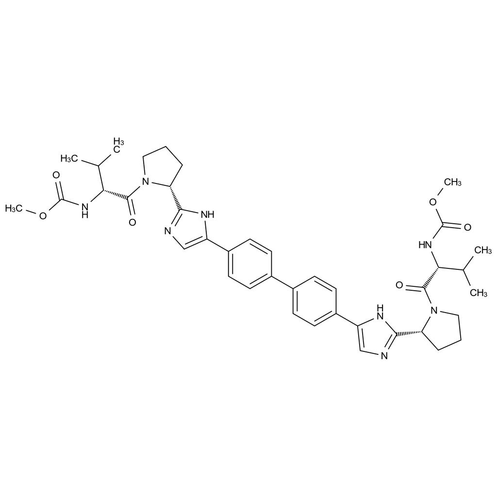 Dimethyl(2R,2'R)-((2R,2'R)-2,2'-(5,5'-([1,1'-biphenyl]-4,4'-diyl)bis(1H-imidazole-5,2-diyl)bis(pyrrolidine-2,1-diyl)bis(3-methylbutane-2,1-diyl)dicarbamateDiscontinued - Please offer D101530