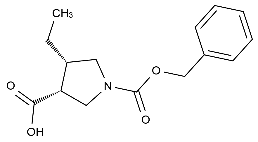 rel-(3R,4S)-1-[(Benzyloxy)carbonyl]-4-ethylpyrrolidine-3-carboxylic acid