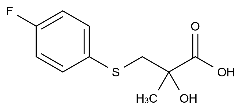 3-[（4-氟苯基）硫基]-2-羟基-2-甲基丙酸,3-[(4-Fluorophenyl)thio]-2-hydroxy-2-methylpropanoic acid