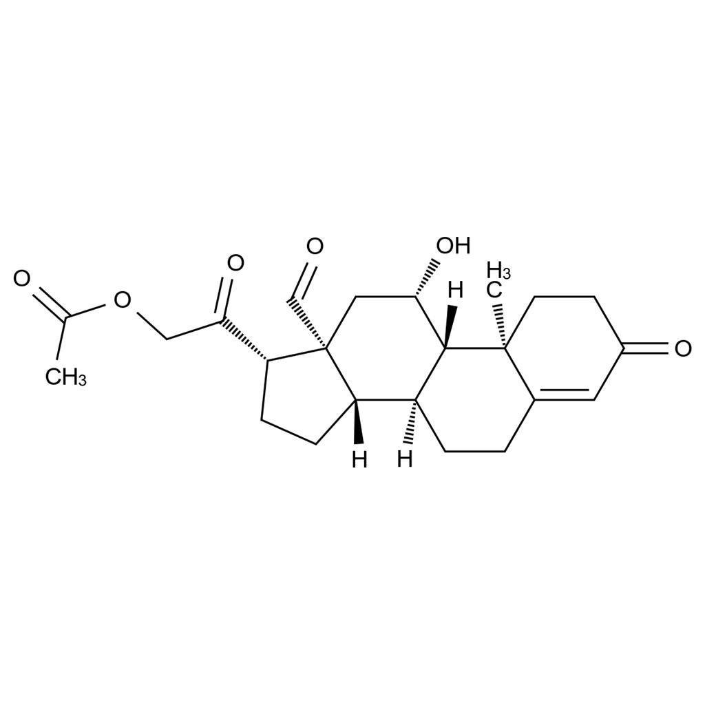 4-PREGNEN-11β, 21-DIOL-3, 18, 20-TRIONE 21-ACETATE