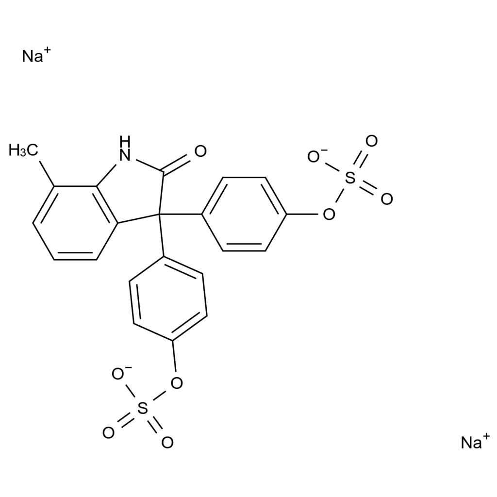 (7-甲基-2-氧代吲哚啉-3,3-二基)雙(4,1-亞苯基)雙(硫酸鈉),Sodium (7-methyl-2-oxoindoline-3,3-diyl)bis(4,1-phenylene) bis(sulfate)