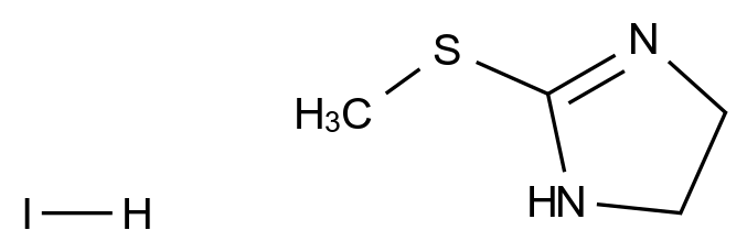 2-甲硫基-2-咪唑啉 氫碘酸鹽,2-(Methylthio)imidazolinium Iodide
2-Methylmercapto-4,5-dihydroimidazole Hydroiodide
2-Methylsulfanyl-4,5-dihydro-1H-imidazole hydrogen iodide
2-Methylthio-2-imidazoline Monohydroiodide
2-Methylthio-2-imidazoline hydriodide
2-Methylthio-2-imidazoline, Hydroiodide
3-Methylthio-4,5-dihydroimidazole Hydroiodide
5464-11-9