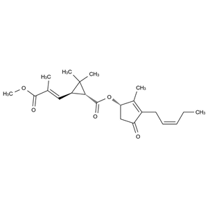 A0S961SVRW
1172-63-0
Jasmolin II
Jasmolin II [BSI:ISO]
Cyclopropanecarboxylic acid, 3-(3-methoxy-2-methyl-3-oxo-1-propenyl)-2,2-dimethyl-, 2-methyl-4-oxo-3-(2-pentenyl)-2-cyclopenten-1-yl ester, (1R-(1alpha(S*(Z)),3beta(E)))-
Cyclopropanecarboxylic acid, 3-((1E)-3-methoxy-2-methyl-3-oxo-1-propenyl)-2,2-dimethyl-, (1S)-2-methyl-4-oxo-3-(2Z)-2-pentenyl-2-cyclopenten-1-yl ester, (1R,3R)-
Jasmoline II [ISO-French]
(1R-(1alpha(S*(Z)),3beta(E)))-2-Methyl-4-oxo-3-(2-pentenyl)-2-cyclopenten-1-yl 3-(3-methoxy-2-methyl-3-oxo-1-propenyl)-2,2-dimethylcyclopropanecarboxylate
Jasmoline II
UNII-A0S9