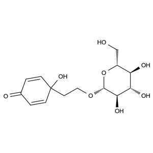 CATO_4-[2-(BETA-D-吡喃葡萄糖基氧基)乙基]-4-羥基-2,5-環(huán)己二烯-1-酮_40661-45-8_97%