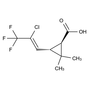 CATO_反式-3-（2-氯-3,3,3-三氟-1-丙烯基）-2,2-二甲基环丙烷羧酸_72748-68-6_97%