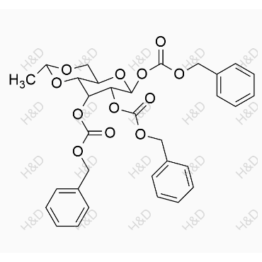 依托泊苷雜質(zhì)8,tribenzyl ((2R,4aR,6S,7R,8R,8aR)-2-methylhexahydropyrano[3,2-d][1,3]dioxine-6,7,8-triyl) tricarbonate