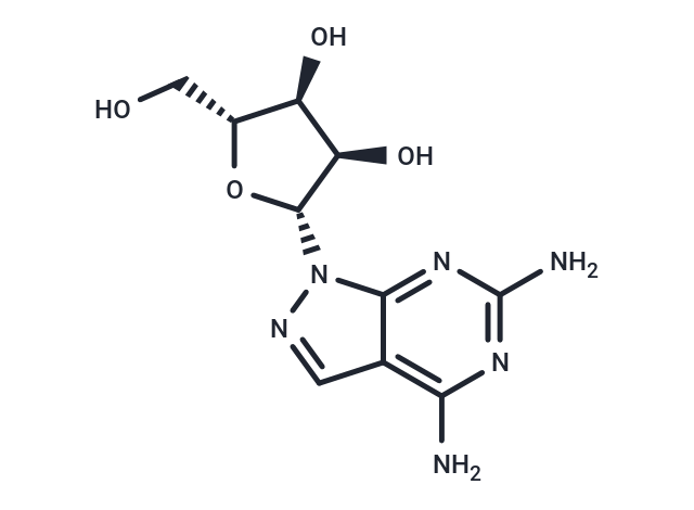 化合物 4,6-Diamino-1-(b-D-ribofuranosyl)-1H-pyrazolo[3,4-d]pyrimidine,4,6-Diamino-1-(b-D-ribofuranosyl)-1H-pyrazolo[3,4-d]pyrimidine