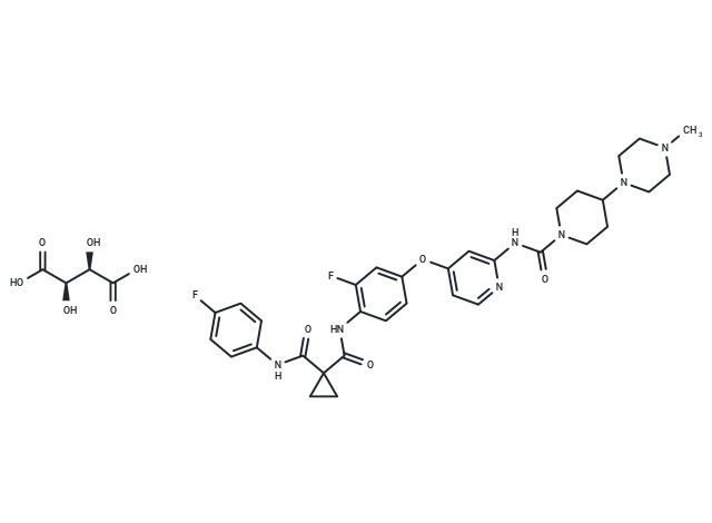 化合物 Golvatinib tartrate,Golvatinib tartrate