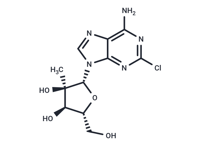 化合物 2-Chloro-2’-C-methyladenosine,2-Chloro-2’-C-methyladenosine