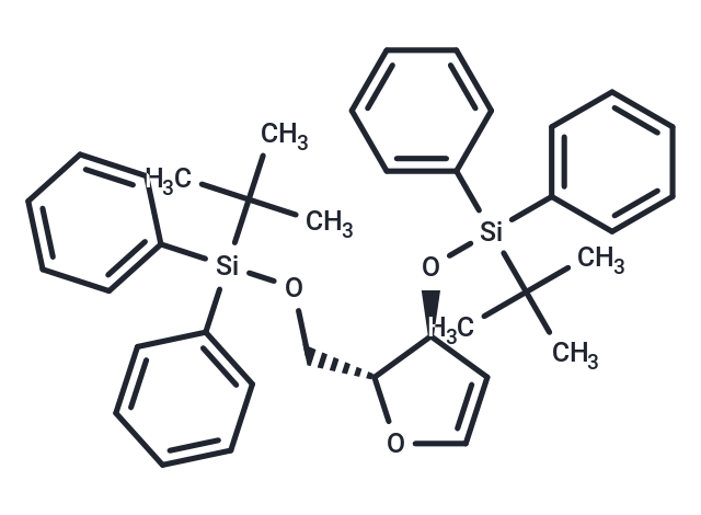 化合物 1,4-Anhydro-2-deoxy-3,5-bis-O-(t-butyl diphenylsilyl-D-erythro-pent-1-enitol,1,4-Anhydro-2-deoxy-3,5-bis-O-(t-butyl diphenylsilyl-D-erythro-pent-1-enitol