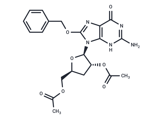 化合物 2’,3’-Di-O-acetyl-8-benzyloxy-3’-deoxy ? guanosine,2’,3’-Di-O-acetyl-8-benzyloxy-3’-deoxy ? guanosine