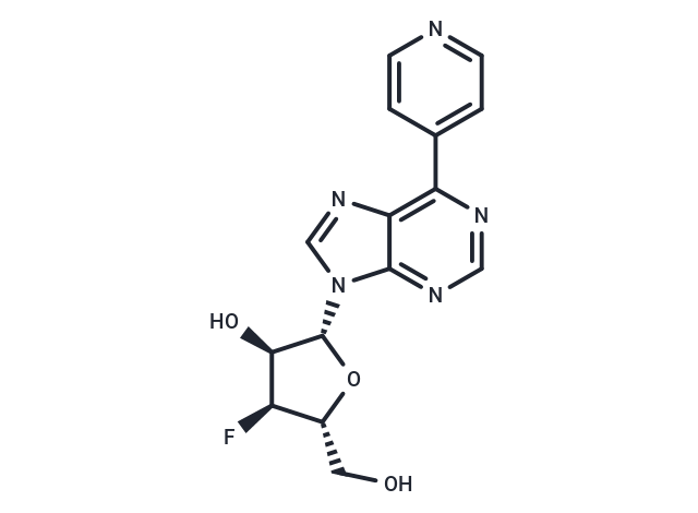 化合物 9-(3-Deoxy-3-fluoro-β-D-ribofuranosyl)-6-(pyridine-4-yl)purine,9-(3-Deoxy-3-fluoro-β-D-ribofuranosyl)-6-(pyridine-4-yl)purine